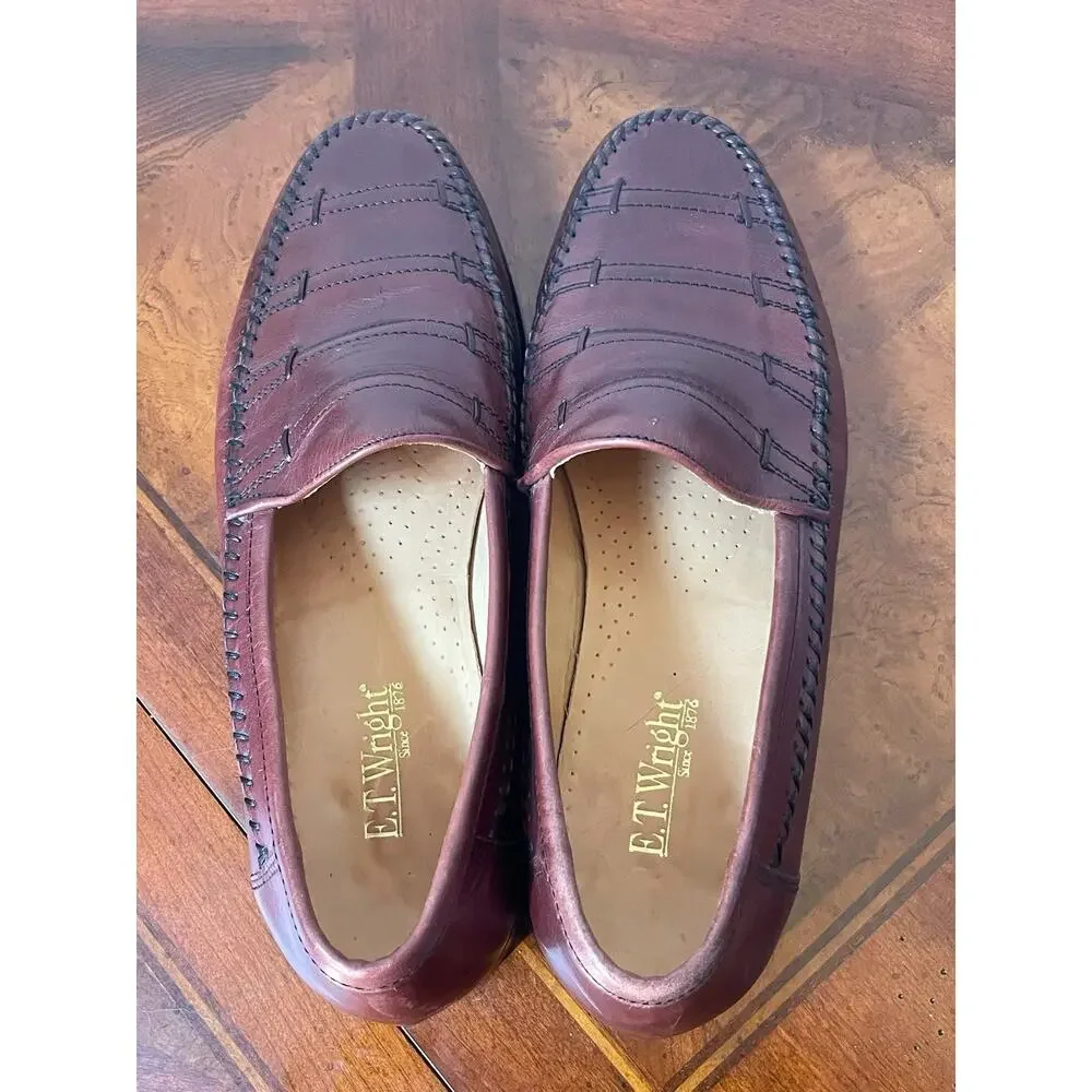 E.T. Wright Men Size 7D Brown‎ Leather Shoes